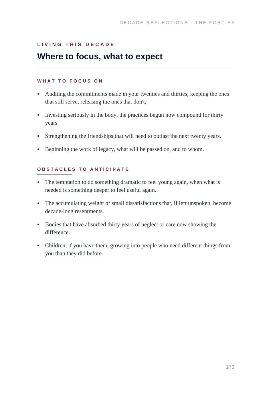 Lifetime Blueprint: the Forties chapter, where to focus and what obstacles to expect