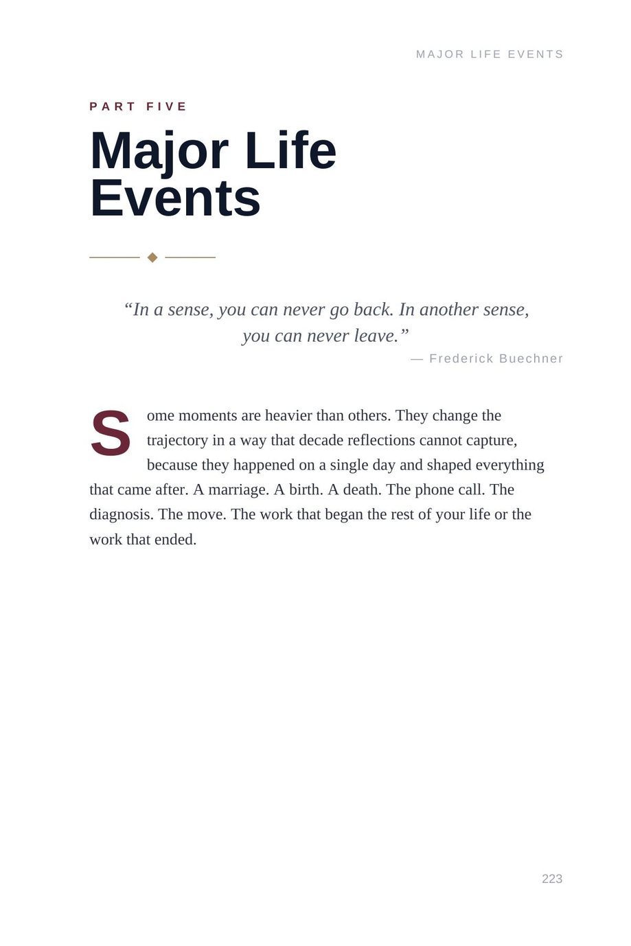 Lifetime Blueprint: Ending Three, Leaving a Work, a template for the end of a working chapter