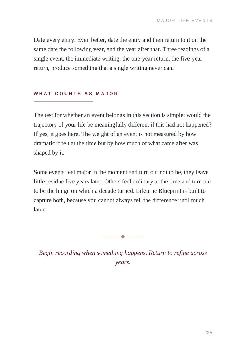 Lifetime Blueprint: Beginning One, The Birth of a Child, a template with prompts and space to write