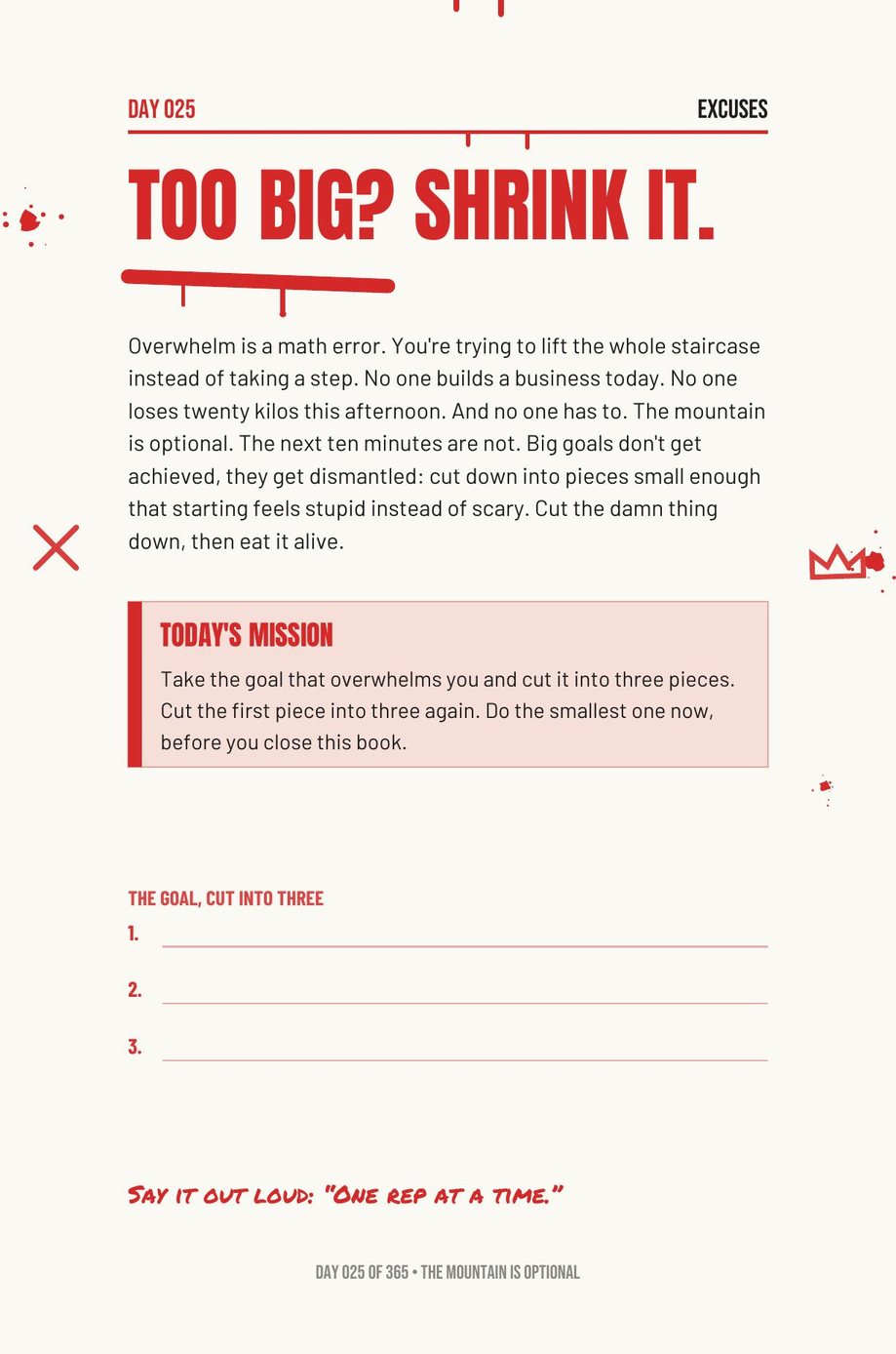 Step The F*ck Up, Day 25: too big? Shrink it