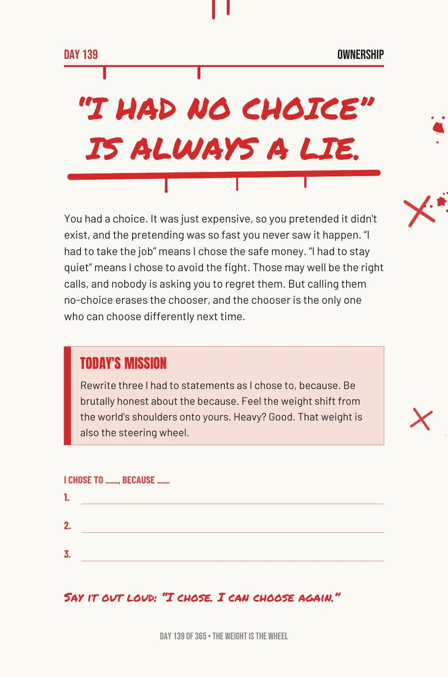 Step The F*ck Up, Day 139: I had no choice is always a lie