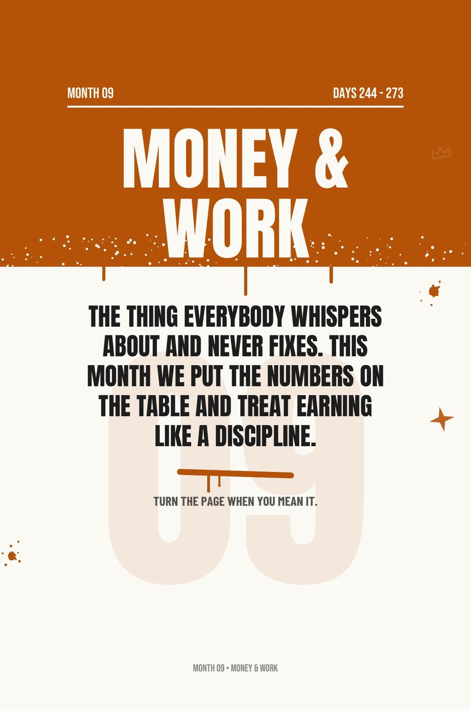 Step The F*ck Up: the Month Nine opener, Money and Work, treat earning like a discipline