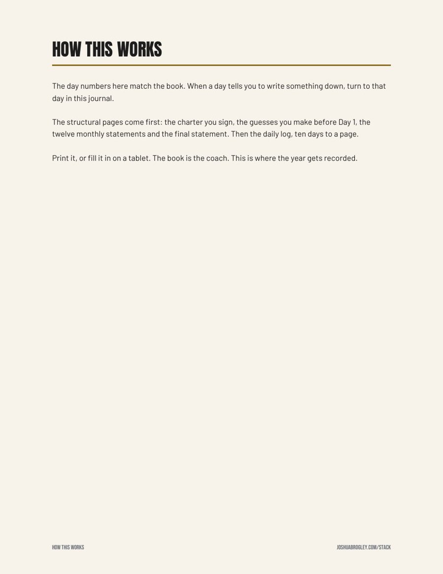 How this works page from the STACK companion