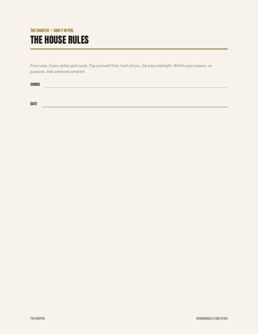The charter page from the STACK companion