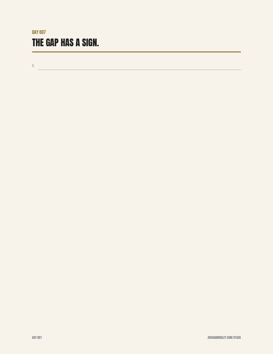 A daily log page from the STACK companion