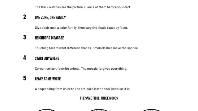 How Do You Color a Mosaic Coloring Book Without It Looking Muddy?