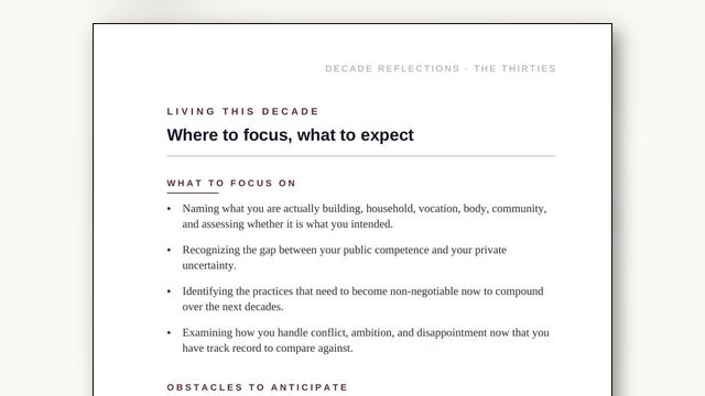 Your Thirties: The Building Decade, When Time Starts to Feel Finite