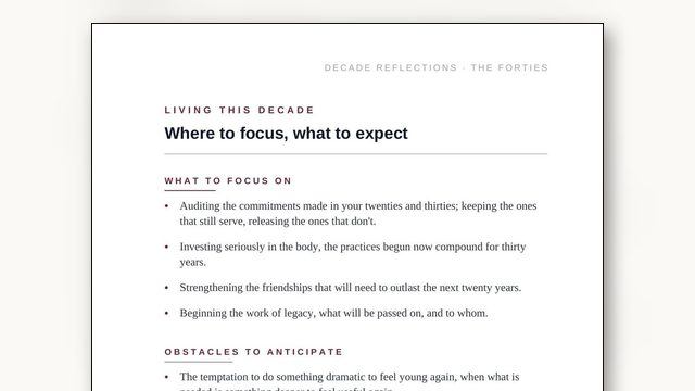 Your Forties Are a Recalibration, Not a Crisis