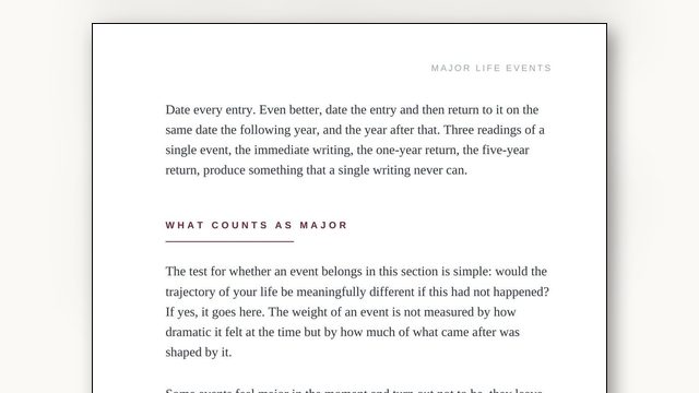 How Do I Record Major Life Events So They Are Not Forgotten?