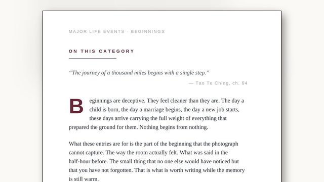 The Six Kinds of Life Events Worth Writing Down