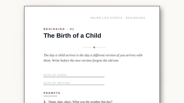 How to Write About the Birth of Your Child (Before the Old You Is Gone)