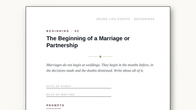 How to Write About the Beginning of Your Marriage (It Was Not the Wedding)