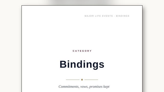 Bindings: The Commitments That Trade Freedom for Direction