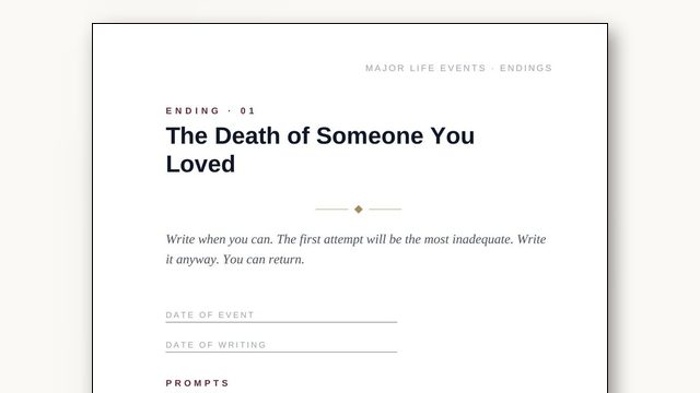 How to Write About Losing Someone You Loved