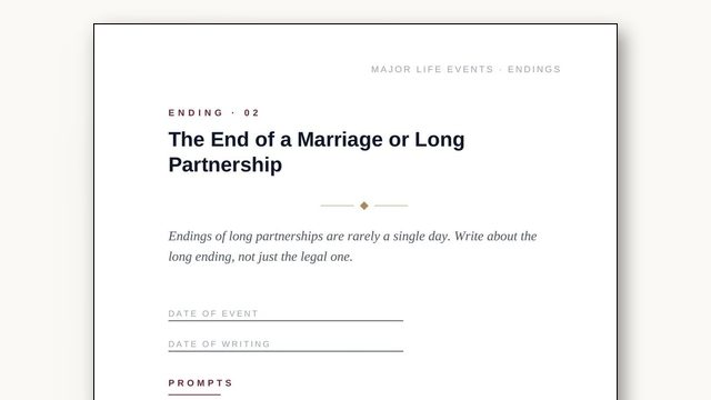 How to Write About the End of a Marriage (The Long Ending)