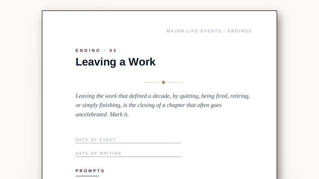 How to Write About Leaving a Job That Defined a Decade
