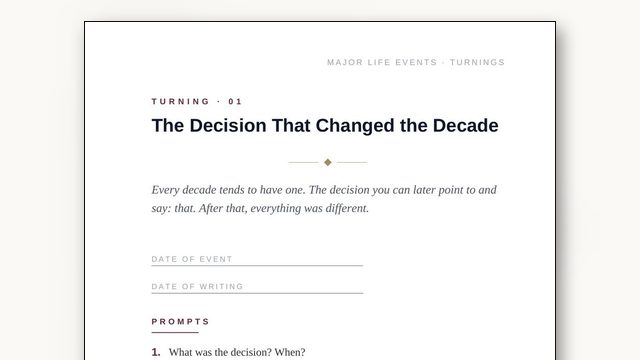 How to Recognize a Turning Point While You're Inside One