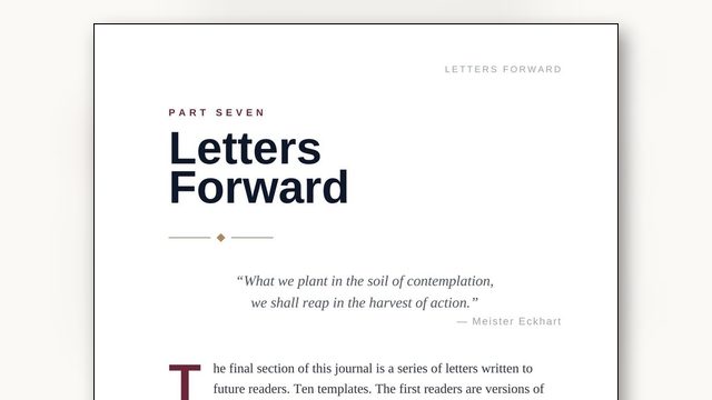 Letters Forward: The Eleven Letters Everyone Should Write