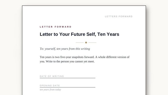 How to Write Your First Letter Forward (Pick One of Three)
