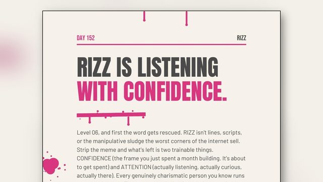 What Does Rizz Mean? And the Part of It That Is Actually Trainable