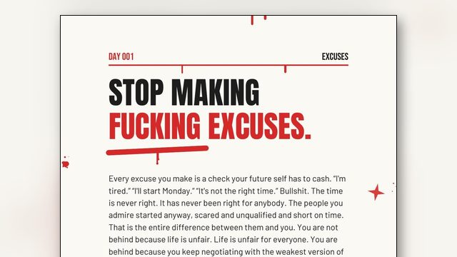 How Do I Stop Making Excuses? Name Them, Then Bury Them