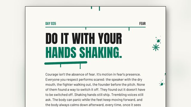A Gift for Someone Who Is Afraid to Start
