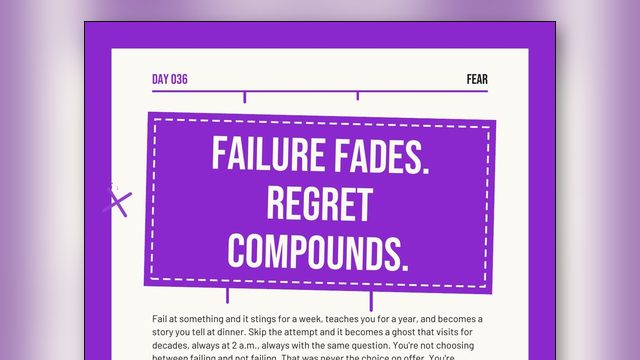 Why Regret Hurts More Than Failure: The Compounding Problem