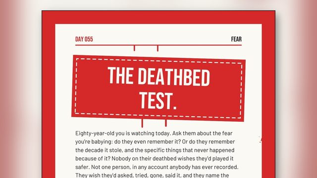 What Is the Deathbed Test? The Ten-Second Fear Filter