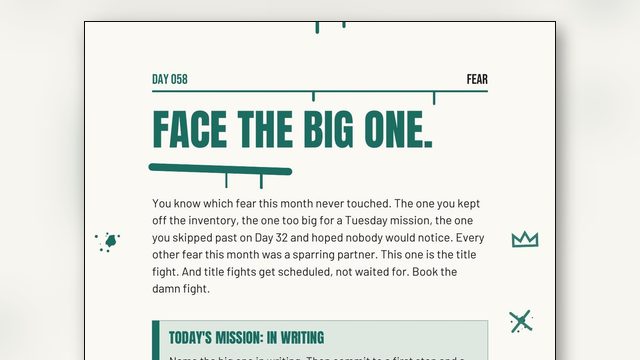 How to Face Your Biggest Fear: Book the Title Fight