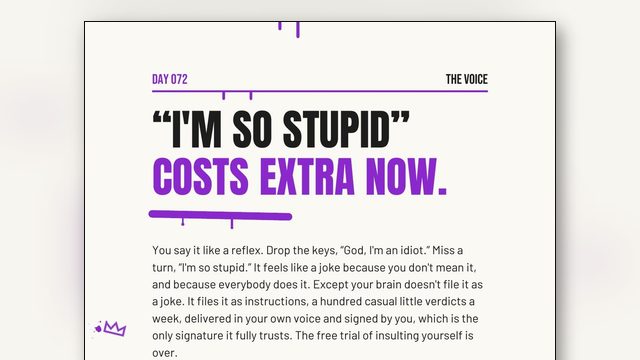 How to Stop Calling Yourself Stupid: The Self-Insult Tax