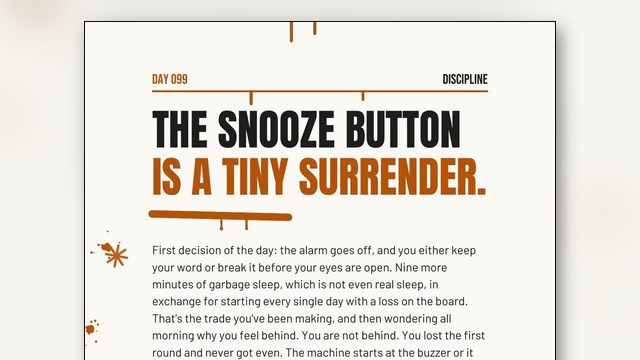 Why Do I Keep Hitting Snooze? The First Vote of the Day