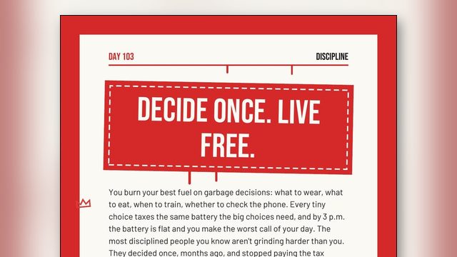 Daily Actions to Improve Your Life: Decide Once, Then Execute