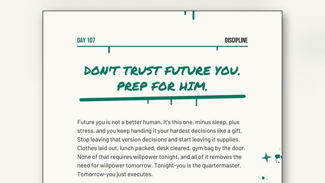 How to Be Disciplined Every Day: Prep for Future You and Win the First Hour