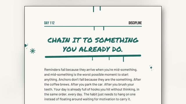 Daily Habits That Actually Change Your Life (Anchored, Not Remembered)