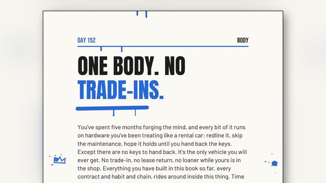 How to Start Taking Care of Yourself: One Body, No Trade-Ins