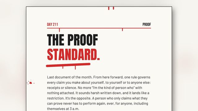 How to Prove Yourself to Yourself: Receipts or Silence