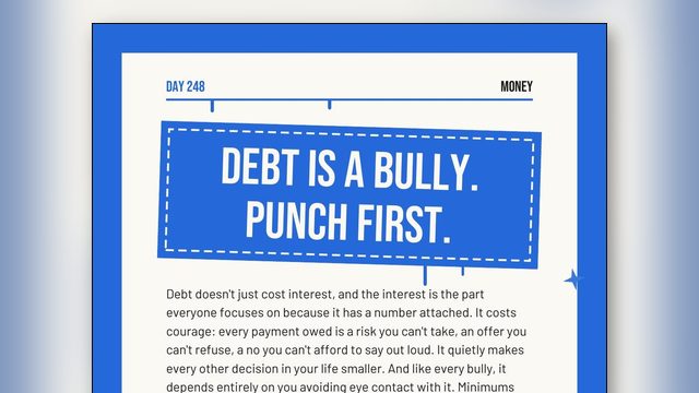 How to Get Out of Debt: Debt Is a Bully, Punch First