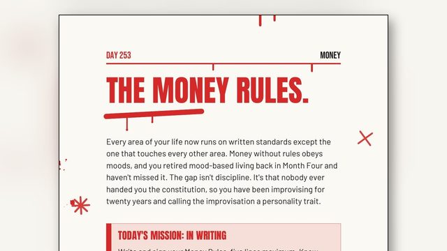 How to Get Your Money Right in 30 Days: Write Your Money Rules