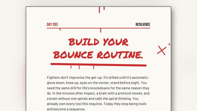 How to Build a Bounce Routine: Fighters Do Not Improvise the Get-Up