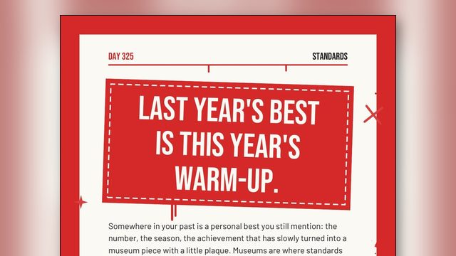 Last Year's Best Is This Year's Warm-Up: Museums Are Where Standards Go to Die